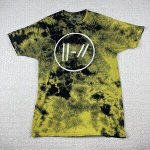 Twenty One Pilots Trench Tie Dye Yellow/Green & Black Men's M Shirt Band Merch